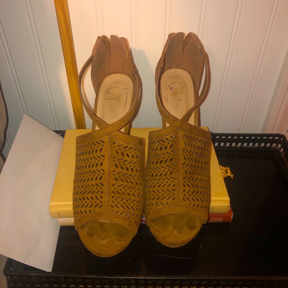 Tan suede shoes
